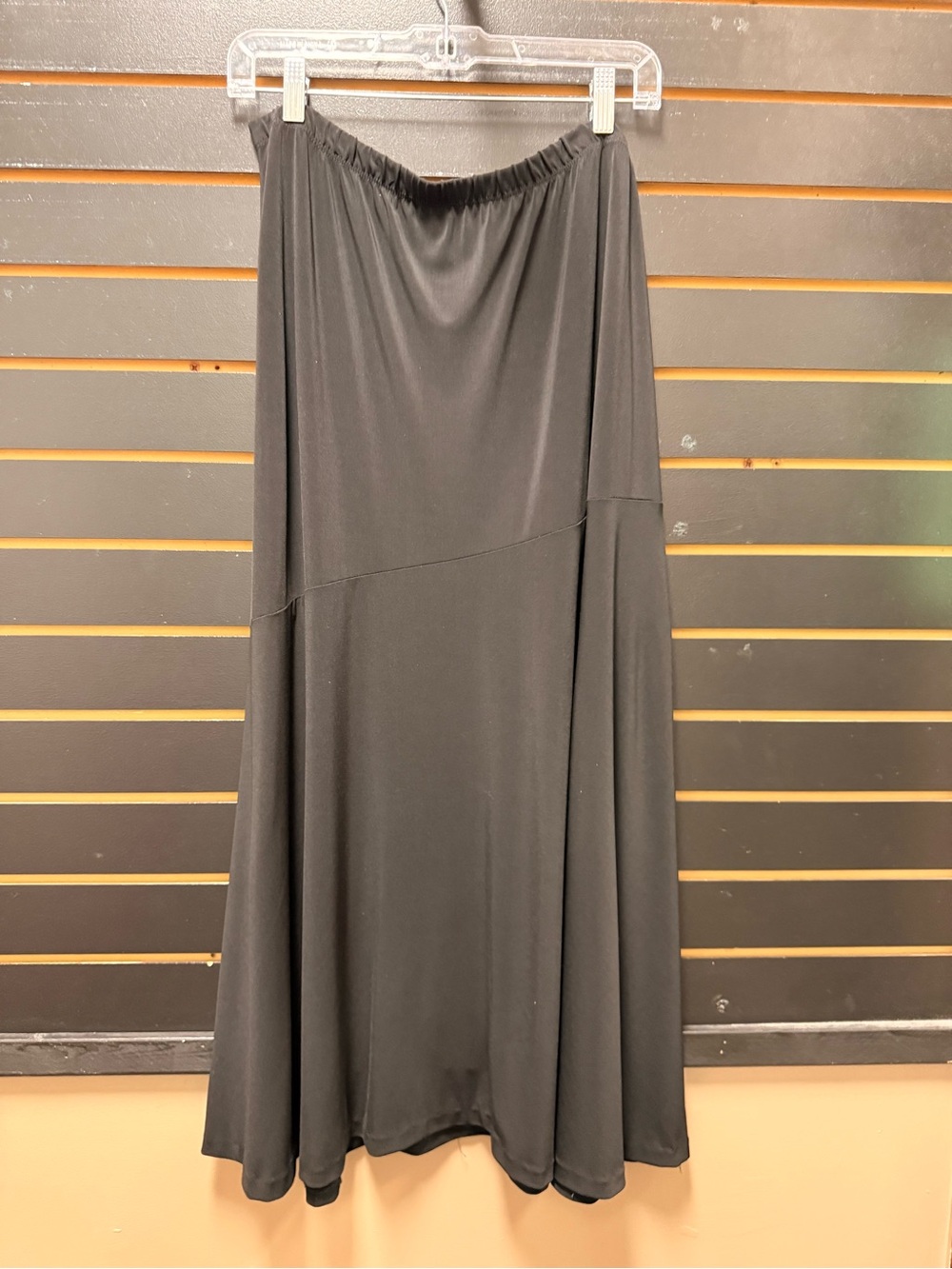 Maggie Barnes Black Maxi Skirt Size 1X Stretch Made in USA